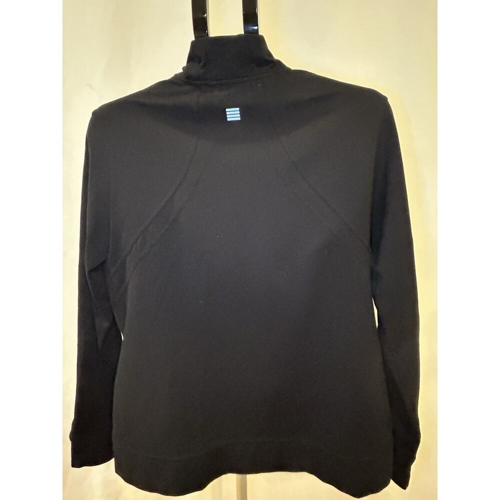 Lands' End Black Full Zip Jacket Women's size L - Picture 2 of 3